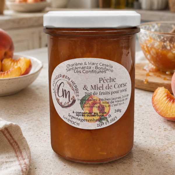 Confiture de pêche au miel de Corse – Image 2